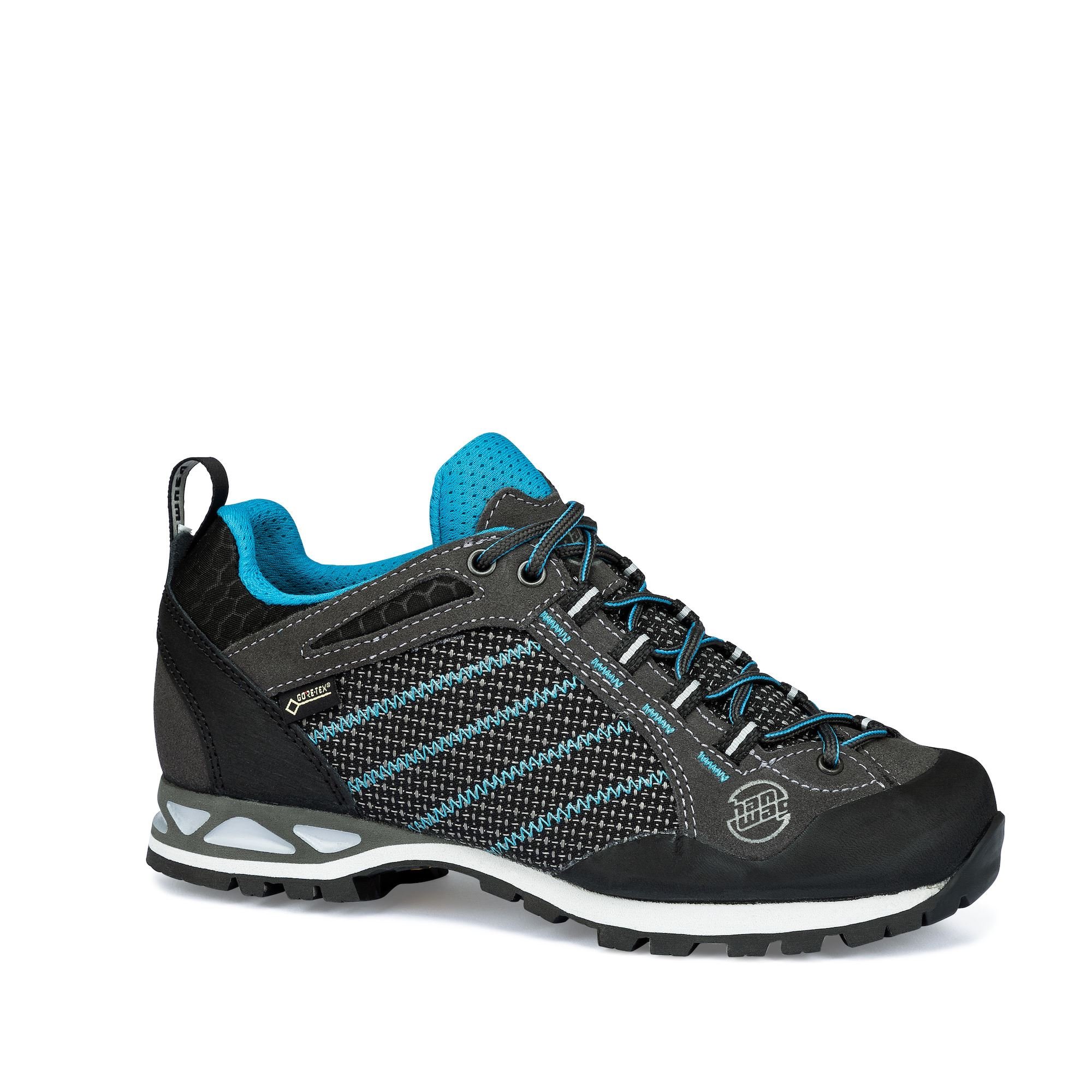 Hanwag Women's Makra Low GTX Mountaineering Shoes Deep Grey/Azure XIEHZ3075